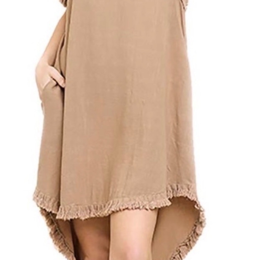 UMGEE HIGH LOW LINEN BLEND DRESS SIZE M - Picture 2 of 6